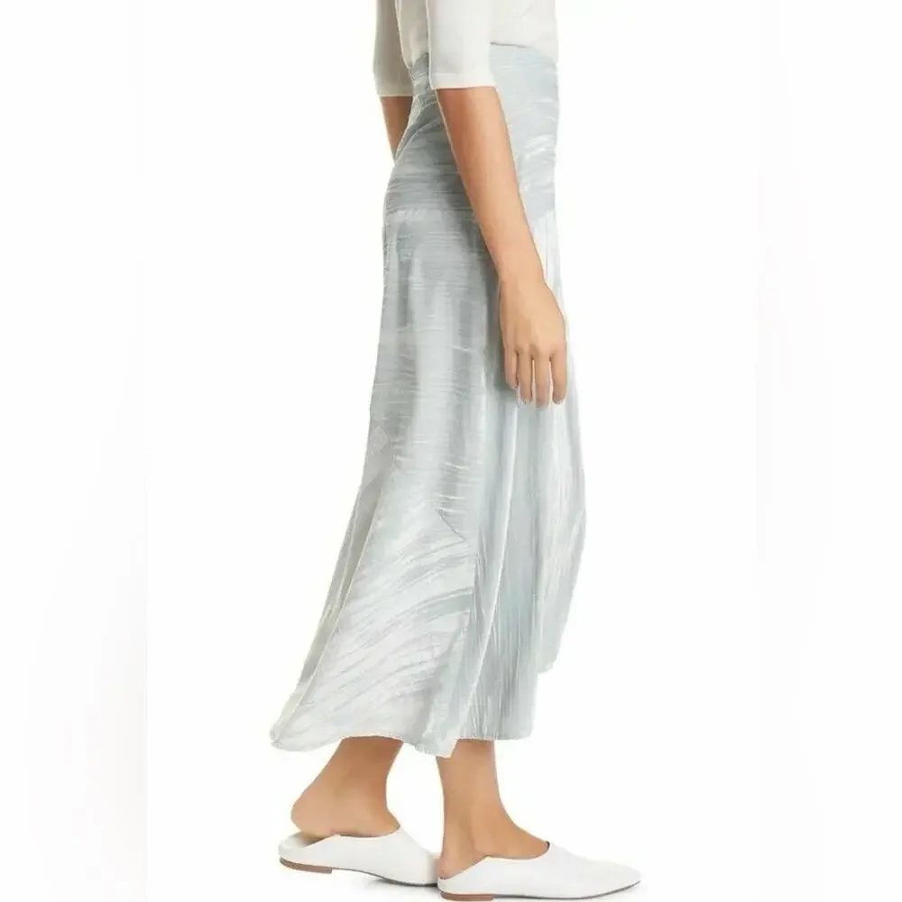 Vince Womens Skirt 6 Pale Sea Glass Velvet Ruched Paneled‎